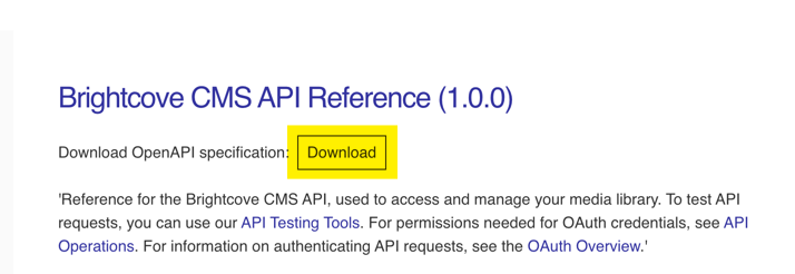 下載開放 API 規範